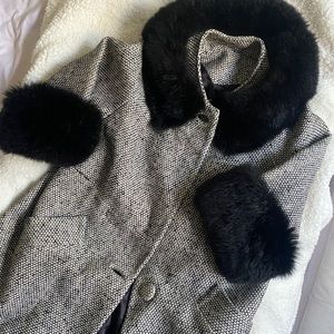 1950s Vintage Fur Lined Coat